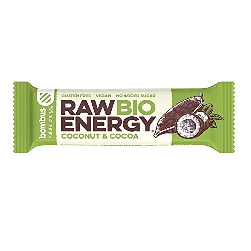 RAW ENERGY BIO Riegel Kokos Kakao (glutenfrei) 50 g Bombus von Bombus