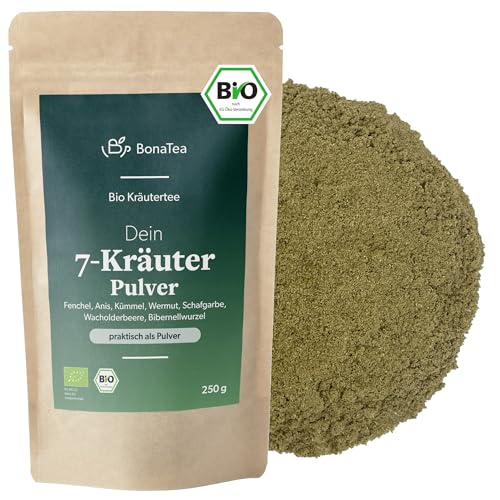 BIO 7-Kräuter-Pulver nach Bertrand Heidelberger mit traditionellen Bitterkräutern - Pulver, fein gemahlen 250g von BonaTea