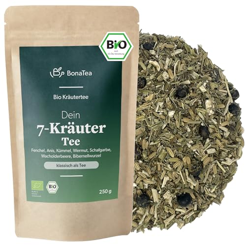 BIO 7-Kräuter-Tee nach Bertrand Heidelberger mit traditionellen Bitterkräutern - Tee, geschnitten 250g von BonaTea