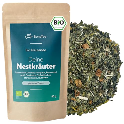 BIO Nestkräuter - Frauentee mit Schafgarbe, Frauenmantel, Goldrute und weiteren leckeren Frauenkräutern nach traditioneller Rezeptur von BonaTea