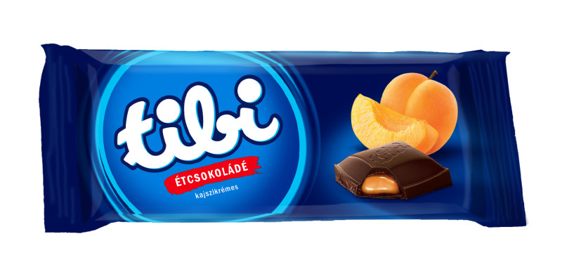 TIBI, Zartbitterschokolade mit Aprikosencemefüllung 100g von Bonbonetti Choco Kft.