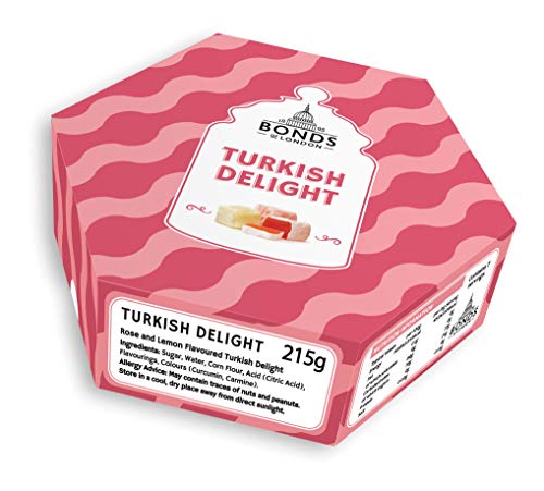 Rose and Lemon Türkish Delight Selection Box 215 g von Bonds of London