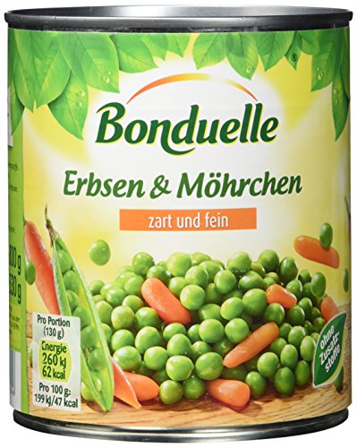 Bonduelle Erbsen mit Möhrchen zart und fein, 6er Pack (6 x 850 ml) von Bonduelle