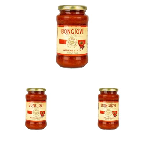 Bongiovi Pastasauce Arrabbiata, 400g (Packung mit 3) von Bongiovi Brand