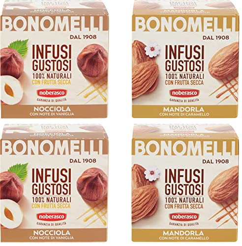 Testpaket Bonomelli Infusi Gustosi Infusion Packung mit 4x 10 Filtern 100% natürliche Inhaltsstoffe von Bonomelli