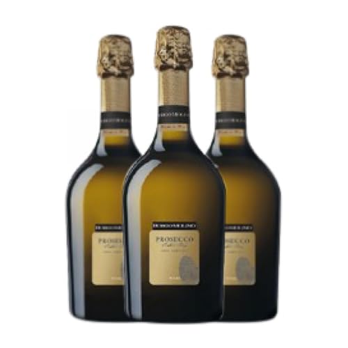 Borgo Molino Spumante Extra Dry Glera Extra Trocken Treviso 75 cl Weißer Sekt (Karton mit 3 Flaschen von 75 cl) von Borgo Molino Vigne & Vini