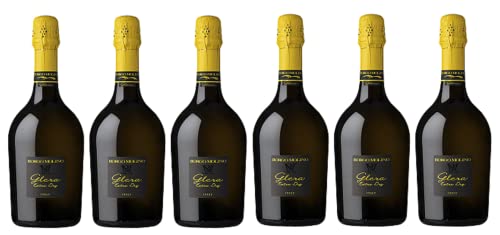 6x 0,75l - Borgo Molino - Glera - Spumante extra dry - Marca Trevigiana I.G.P. - Veneto - Italien - Schaumwein extra dry von Borgo Molino