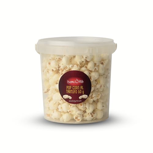 Borgunto® TRÜFFEL-POPCORN 24x50g – Knuspriger Snack mit Echtem Weißen und Bianchetto-Trüffel von Borgunto