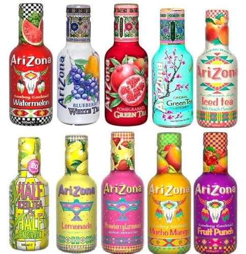 10 Flaschen Arizona Mix Ice Tea (Eistee) aus 10 Sorten a 0,5 L inkl. EINWEGPFAND + Space Keks gratis a 45g von Onlineshop Bormann von Bormann