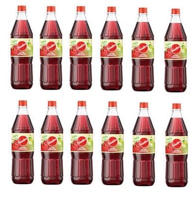 12 Flaschen Sinalco Apfel Kirsche (weniger Zucker, ohne Süßungsmittel) a 1 L inkl. MEHRWEGPGAND + Space Keks gratis a 45 g von Onlineshop Bormann von Bormann