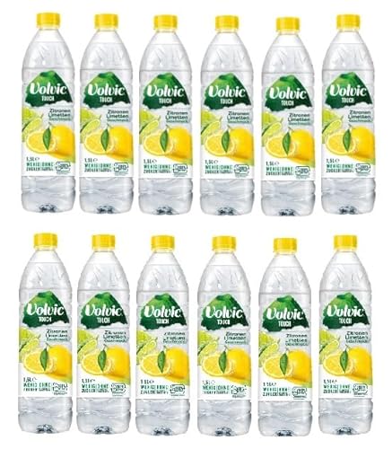 12 Flaschen Volvic Zitrone Limetten Geschmack a 1,5 L inc. EINWEG Pfand + Space Keks (45g) von Onlineshop Bormann von Bormann