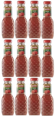 12 Flaschen a 200ml GraniniTomatensaft 40% in MEHRWEG Pfand Glas Flaschen Tomaten Trinkgenuss + Space Keks gratis a 45 g von Onlineshop Bormann von Bormann