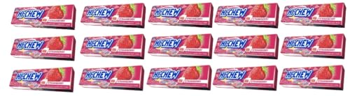 15 x 50g Hi- Chew Kaubonbons Erdbeer/Strawberry naturaly Flavored Chew + Space Riegel 45g von Onlineshop Bormann von Bormann