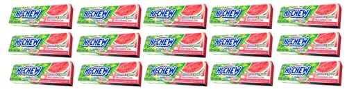 15 x 50g Hi- Chew Kaubonbons Wassermelone Sweet & Sour naturaly Flavored Chew + Space Riegel 45g von Onlineshop Bormann von Bormann