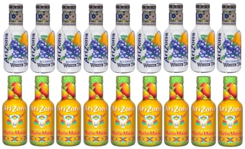 18 Flaschen Arizona Iced Tea Mix a 0,5 L (9 x Blueberry/ 9 x Mucho Mango) inclusiv Pfand + Space Keks von Onlineshop Bormann von Bormann