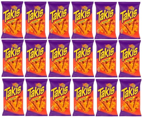 18 Tüten Takis Queso Vulcano a 100 g + Space Keks gratis a 45 g von Onlineshop Bormann von Bormann