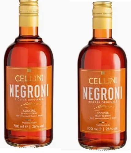 2 Flaschen Cellini Negroni Cocktail Ricetta Orginal ready to Drink a 0,7l 26% Vol. + Space Keks gratis a 45 g von Onlineshop Bormann von Bormann