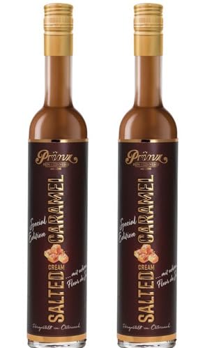 2 Flaschen Prinz Salted Caramel Cream Likör a 500ml -17% Vol. + Space Riegel 45g von Onlineshop Bormann von Bormann