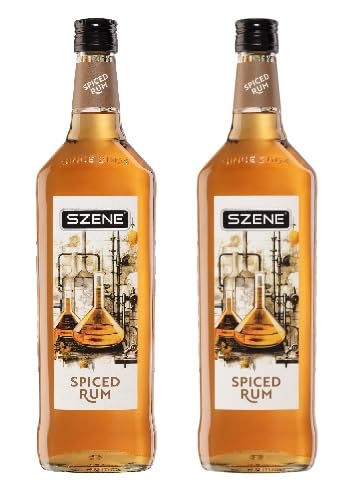 2 Flaschen a 1000ml Szene Spiced Rum (Spirituose auf Rumbasis) 35% Vol. + Space Riegel von Onlineshop Bormann von Bormann