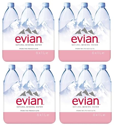 24 Flaschen Evian natürliches Mineralwasser a 1 L inkl. EINWEGPFAND + Space Keks gratis a 45 g von Onlineshop Bormann von Bormann