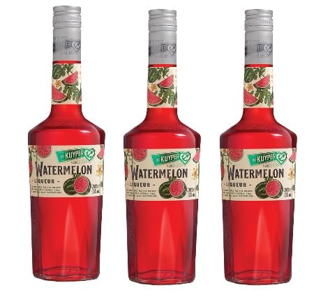 3 Flaschen De Kuyper Watermelon (Wassermelone) a 700ml 15% Vol. + Spaceriegel von Onlineshop Bormann von Bormann