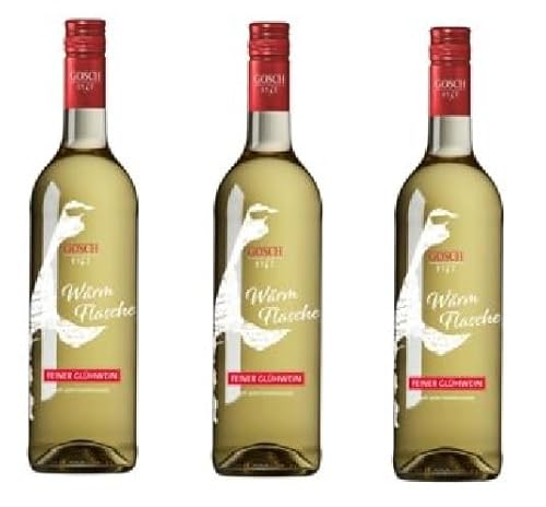 3 Flaschen Gosch Sylt jünnes Wärmeflasche weiß feiner weißer Glühwein nach Sylter Familienrezept a 750ml 11% Vol. + Space Riegel von Onlineshop Bormann von Bormann