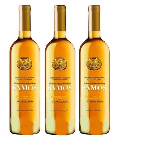 3 Flaschen Samos Likörwein Kourtaki a 750ml 15% Vol. (aus Muskattrauben) Greek Wine Doux + Space Riegel von Onlineshop Bormann von Bormann