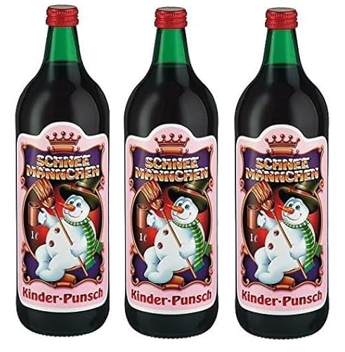 3 Flaschen Schneemännchen Kinderpunsch Alkoholfrei a 1 Liter St.Lorenz + Space Riegel a 45g von Onlineshop Bormann von Bormann