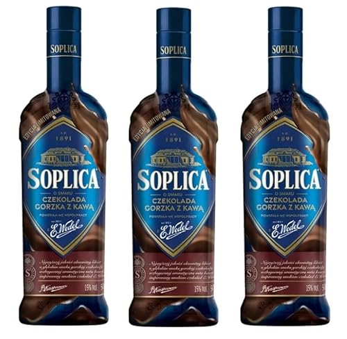 3 Flaschen Soplica Wedel dunkle SchokoladeCzekolada Gorzka Z Kawa a 500ml 15% Vol. + Space Riegel von Onlineshop Bormann von Bormann