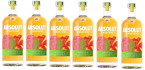 6 Flaschen Absolut Vodka Sensation Tropical a 1,0 Liter 40% vol. Limited Edition von Bormann