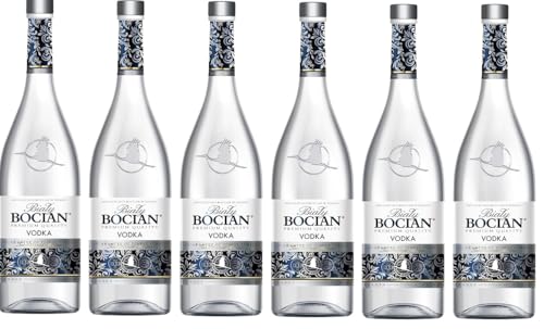 6 Flaschen Bialy Bocian Vodka Premium Quality Weißer Storch Polnischer Vodka 0,7 L 40% Vol. von Bormann