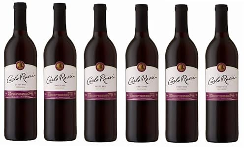 6 Flaschen Carlo Rossi Sweet Red 0,75 L 9% vol. Sweet Rotwein süß + Space Keks 45g von Onlineshop Bormann von Bormann