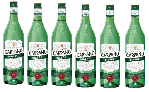 6 Flaschen Carpano Classico Bianco Vermouth 14,9% vol. a x 0,75l) | Weisser Wermut aus Italien | Perfekt auf Eis oder in Cocktails + Space Riegel von Onlineshop Bormann von Bormann