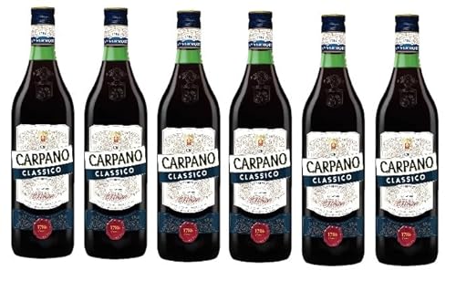 6 Flaschen Carpano Classico Rosso Vermouth 16% vol. a x 0,75l) | Roter Wermut aus Italien | Perfekt auf Eis oder in Cocktails + Space Riegel von Onlineshop Bormann von Bormann