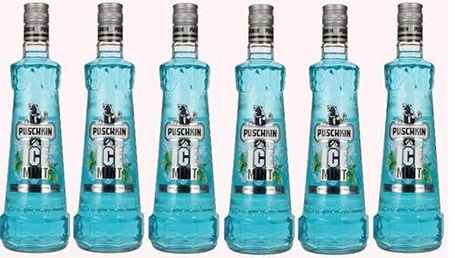 6 Flaschen Puschkin Ice Mint a 0,7 L 15% vol.+ Space Keks gratis a 45g von Onlineshop Bormann von Bormann