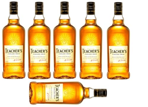 6 Flaschen Teachers Highland Cream Scotch Whisky a 700ml 40% Vol. + Space Riegel von Onlineshop Bormann von Bormann