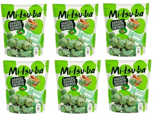6 Tüten Mitsuba Wasabi Peanut Crunch a 125 g + Space Keks gratis a 45 g von Onlineshop Bormann von Bormann