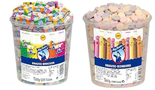 Frigeo Ahoj Bundle (1 x Brausebrocken 200er/1600g + 1 x Brause Bonbons 1000er /1800g + Space Keks 45g) von Onlineshop Bormann von Bormann