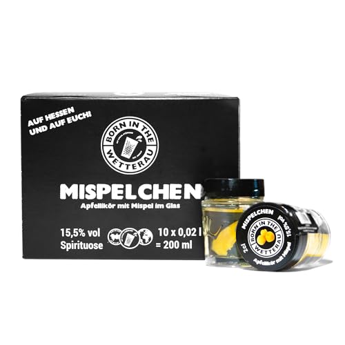 BitW Apfellikör mit Mispel im Glas | 15.5% Vol. | Mispel | 2cl | Born in the Wetterau (10) von Born in the Wetterau