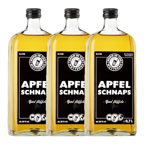 BitW Apfelschnaps 0,7L, 3x | Flasche | Born in the Wetterau von Born in the Wetterau