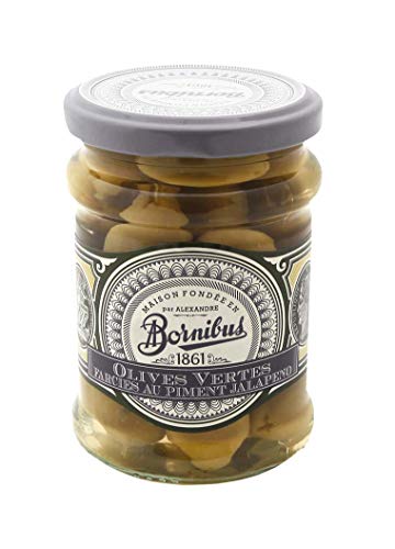 Bornibus Grün Oliven gefülltes mit jalapeño pfeffer - Oliven vertes farcies au piment jalapeno von Bornibus