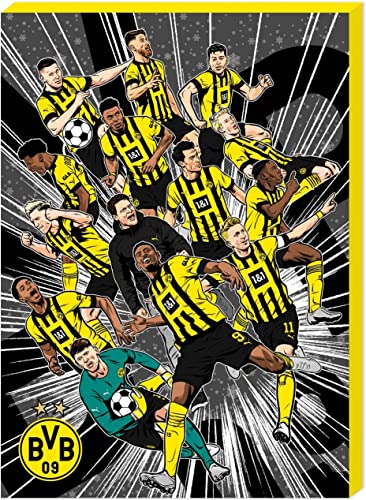 Borussia Dortmund BVB Adventskalender 2022 mit zahlreichen Extras und Poster, Weihnachten, Vollmilch Schokolade von Borussia Dortmund
