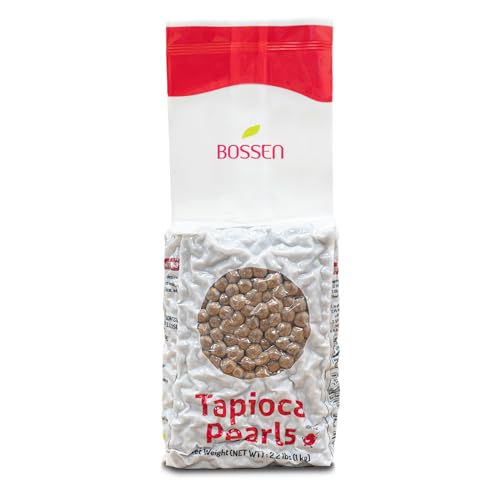 BOSSEN Tapioka-Perlen | Authentisches Milchtees, Smoothies, Bubble Teas, Joghurt | Hochwertige Zutaten ohne künstliche Farbstoffe, Vegan | 1Kg von Bossen