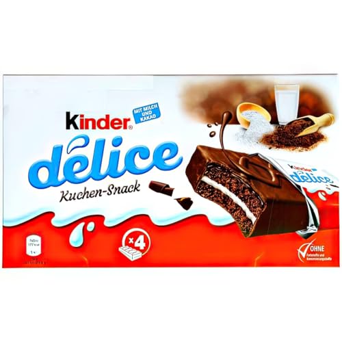 Kinder Delice 390g – Leckere Schokoladensnacks mit Milchcremefüllung, Ideal für Zwischenmahlzeiten + GETZH ThankYou Sticker von Bossjuice