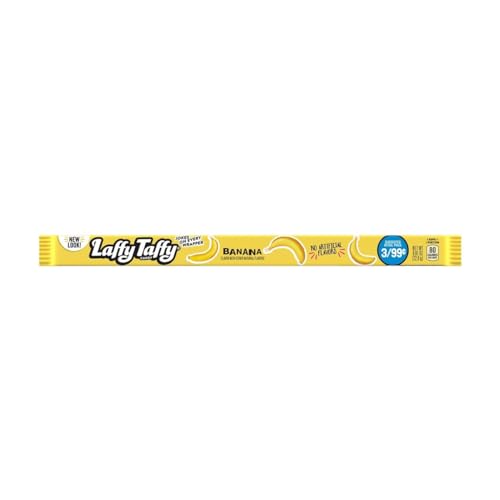 Laffy Taffy Rope Banana 23g - Süßer Bananengeschmack, Weicher Kaubonbon, Ideal für Naschkatzen + GETZH ThankYou Sticker von Bossjuice