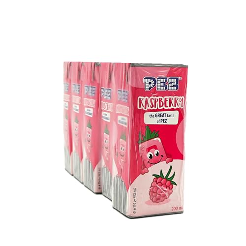 PEZ Himbeere 5x200ml Trinkpäckchen - Himbeerzauber zum Mitnehmen + GETZH ThankYou Sticker von Bossjuice