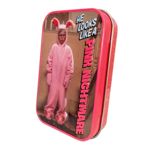 Boston America A Christmas Story inHe Looks Like a Pink Nightmare in Wintergreen Mint Candy – Eine (1) Sammeldose – Pink Bunny Shapped Candies von Boston America