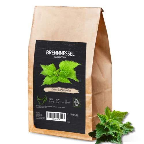 Brennesseltee lose 350g, Brennnesselblätter geschnitten - frish und duftig aus letzter Ernte in Premium Rohkostqualität, BotaniKils von BotaniKils