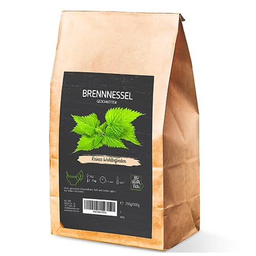 Brennnesseltee 250g, Brennesselblätter fein geschnitten - absolut frish und duftig aus letzter Ernte in Premium Rohkostqualität - für Tee, Supen und Gebäck, BotaniKils von BotaniKils