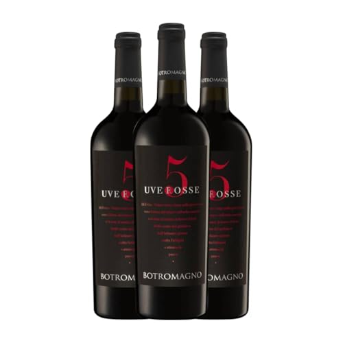 Botromagno 5 Uve Rosse Puglia 75 cl Rotwein (Karton mit 3 Flaschen von 75 cl) von Botromagno